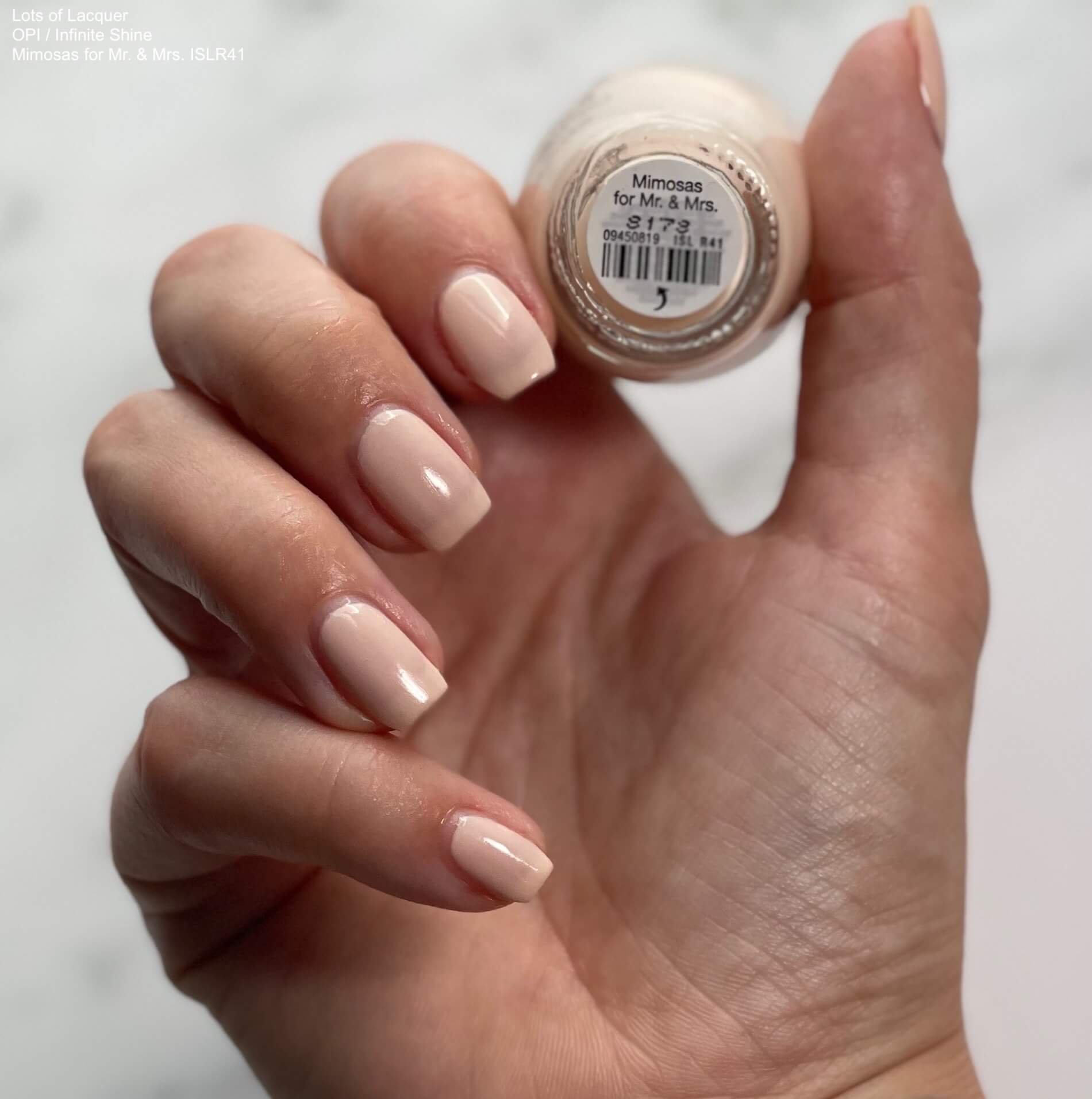 OPI Bubble Bath VS Mimosas for Mr. Mrs. Lots of Lacquer